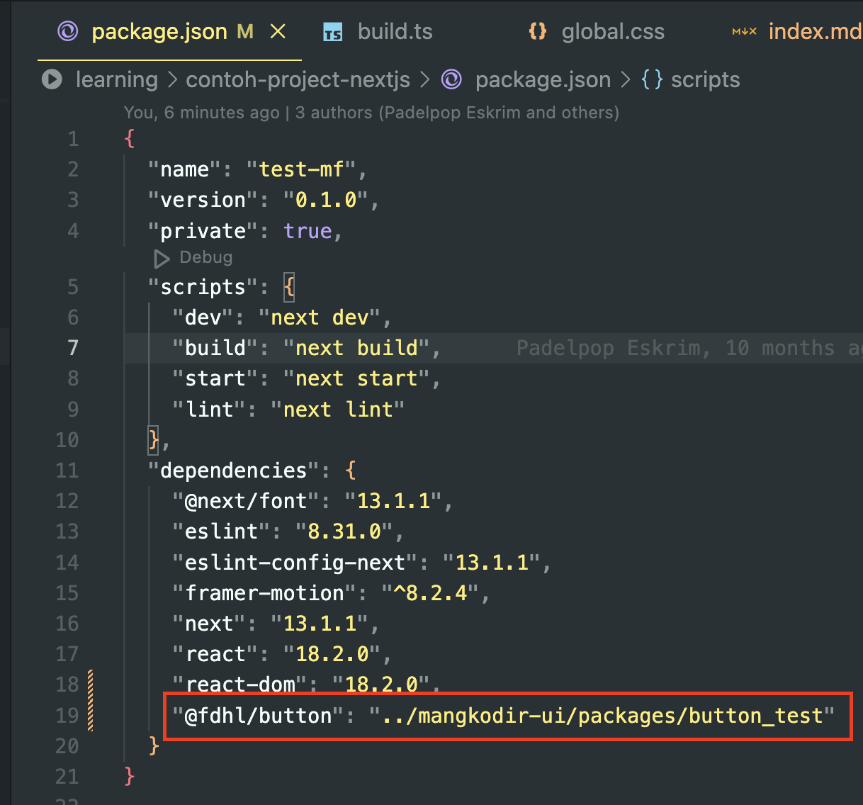 consume package json